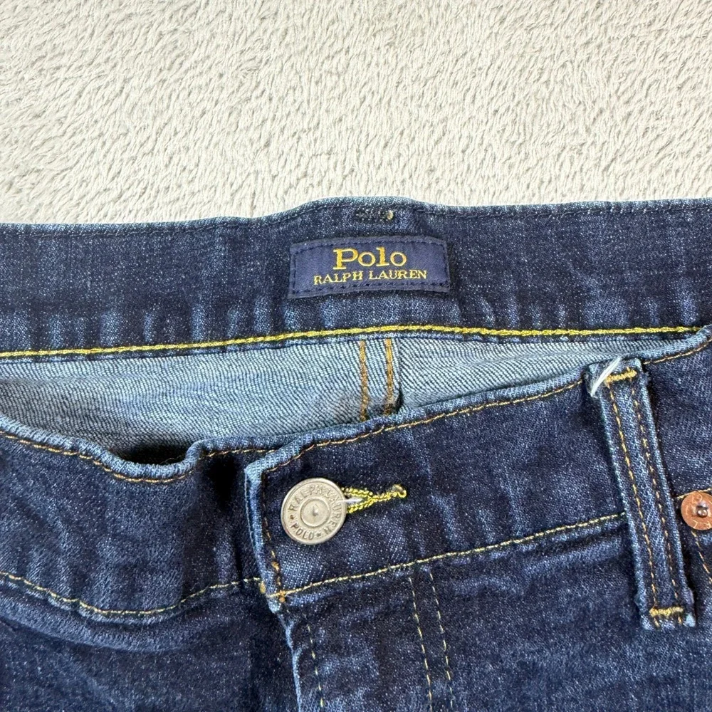 Polo Ralph Lauren Sullivan Slim Jeans Mens 38x30 Blue Dark Wash Straight Leg